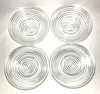 ANCHOR HOCKING ~ Early Set (4) Clear 8.25" SALAD PLATES (Manhattan Clear) ~ USA gallery