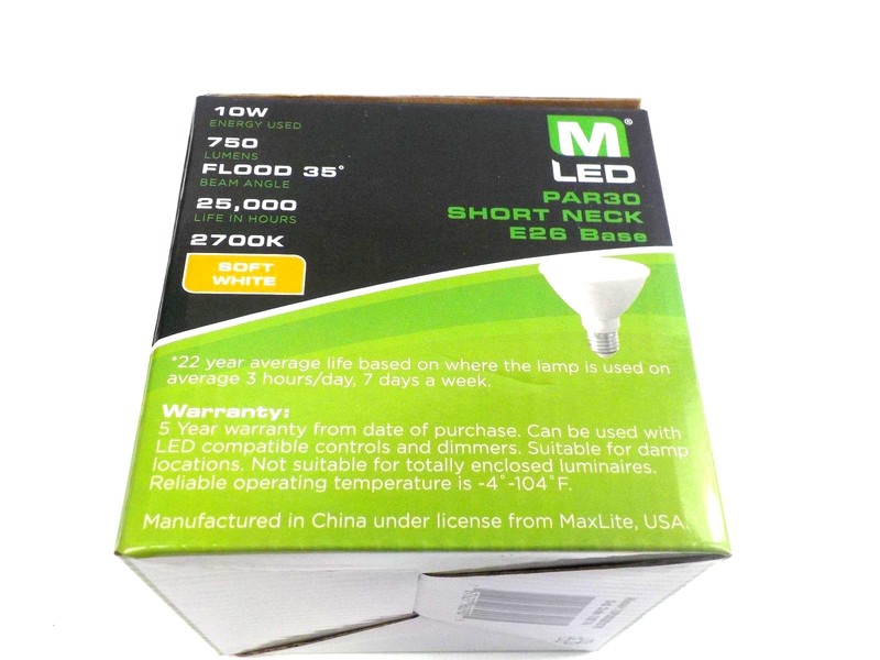 MaxLite 75W Replacement 10W LED Dimmable 2700K Soft White 750 Lumens Lot Of 2 gallery