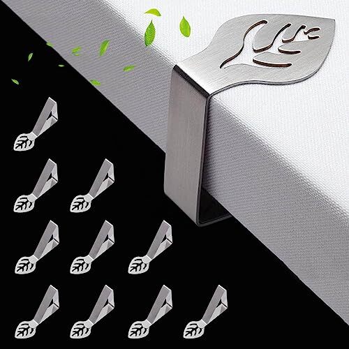 Table Cloth Holder Clips 10 Pack Leaf Shape Picnic Tablecloth Clip Outdoor Large gallery