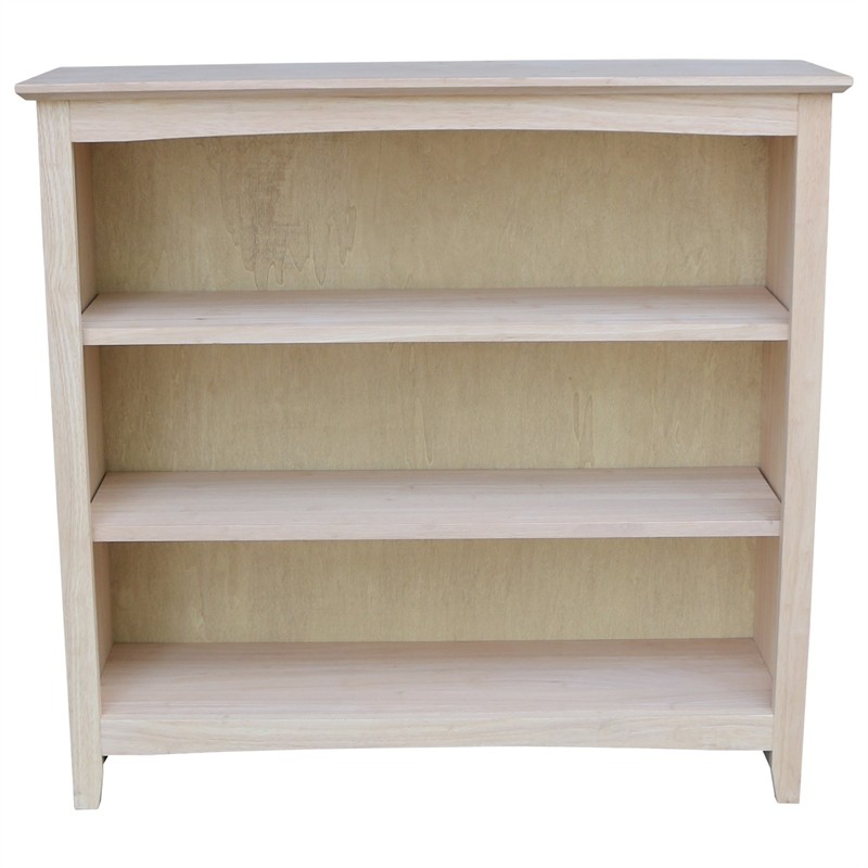 Pemberly Row 38" Wide Shaker Bookcase - 36 in H - Unfinished gallery