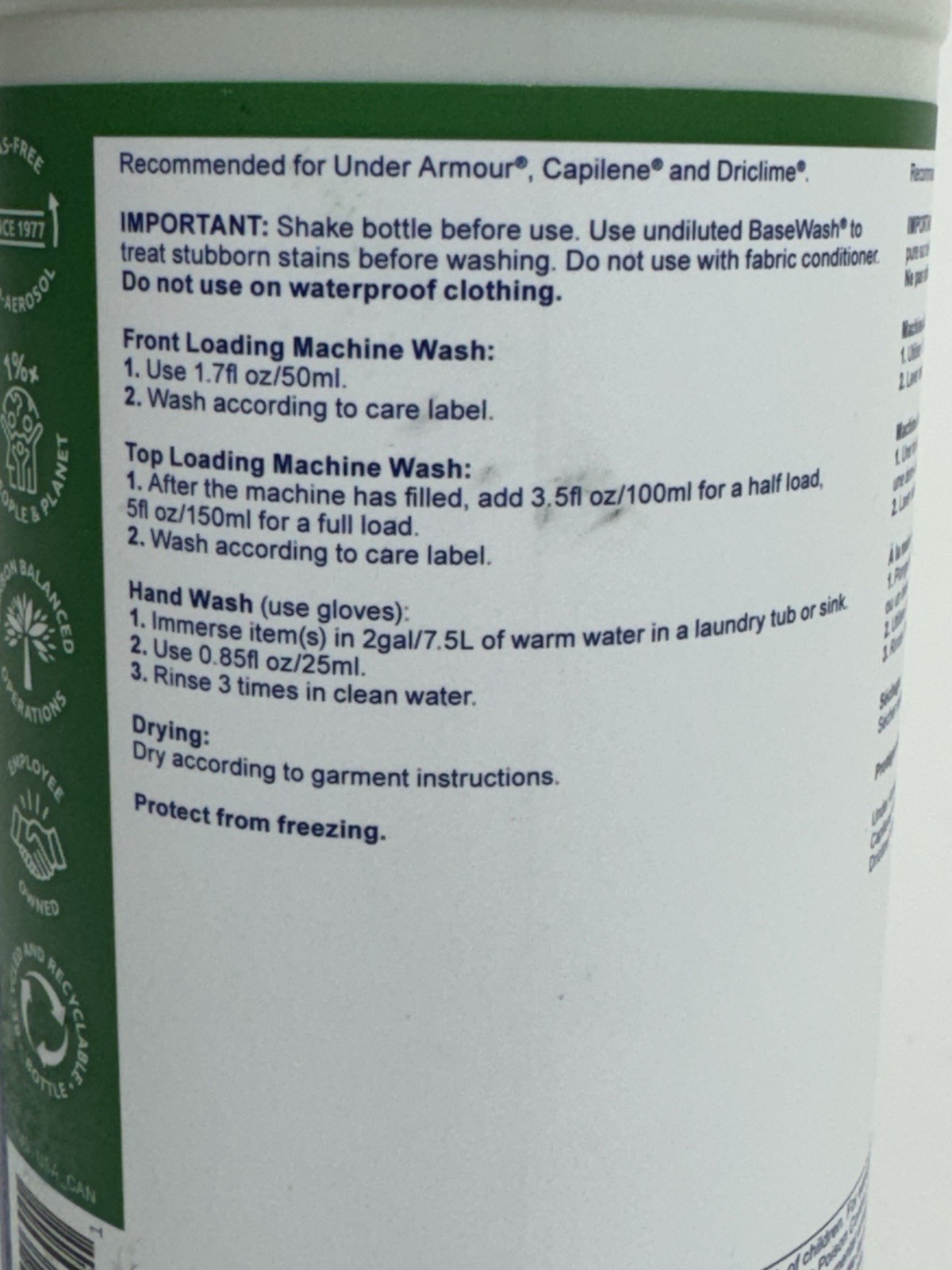 Nikwax BaseWash 34 Fl. Oz. gallery