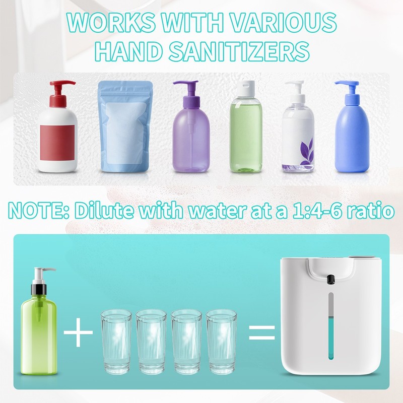 500ml Automatic Foaming Soap Dispenser, Touchless Dispenser USB Rechargeable gallery