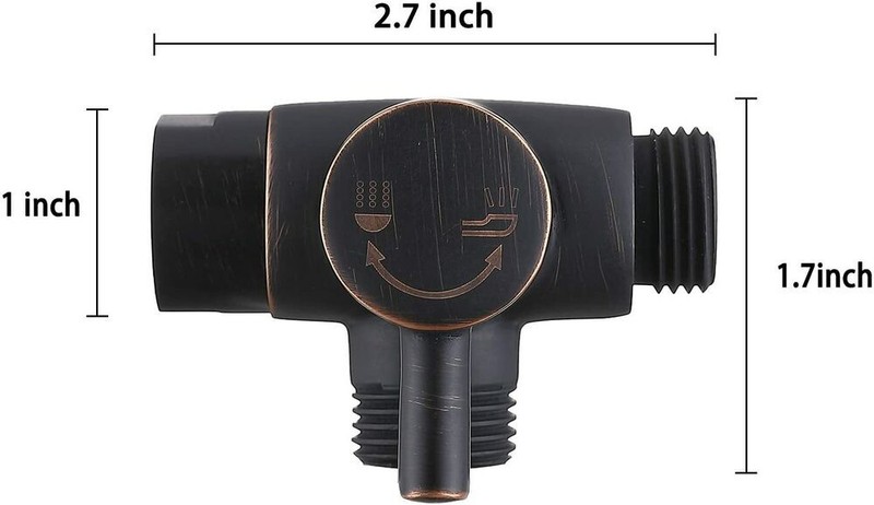 Handheld Shower Head Diverter Valve Brushed Nickel Chrome oil Rubbed Bronze Blac gallery