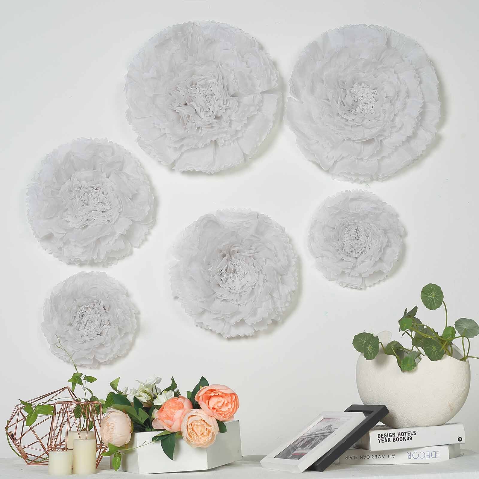 7 9 11 in Tissue Paper Carnations Flowers Wall Backdrop Event Party Decorations gallery