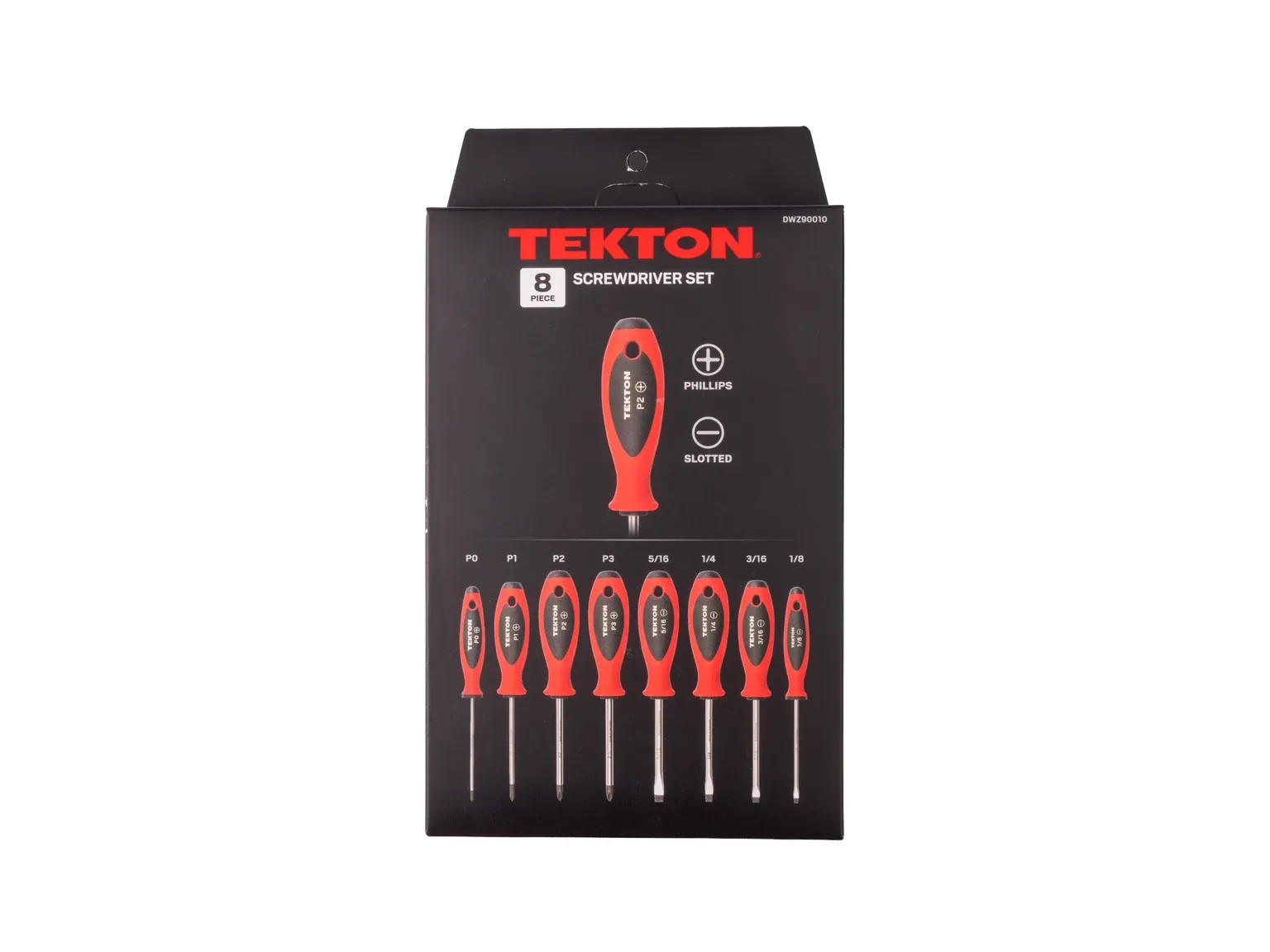 Tekton DWZ90010 8 Pc 4 Inch Phillips & Slotted Screwdriver Set, Made in Germany gallery