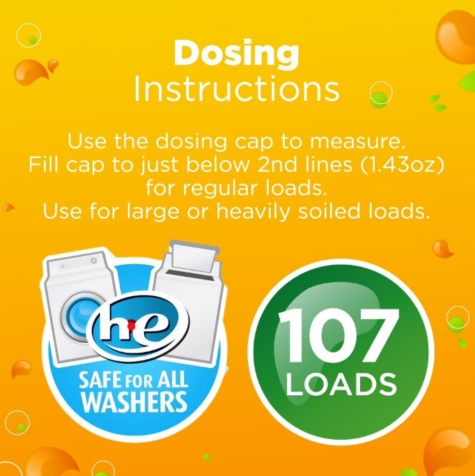 Liquid Laundry Detergent Great Value Original Clean 154 fl oz 107 Loads HE gallery