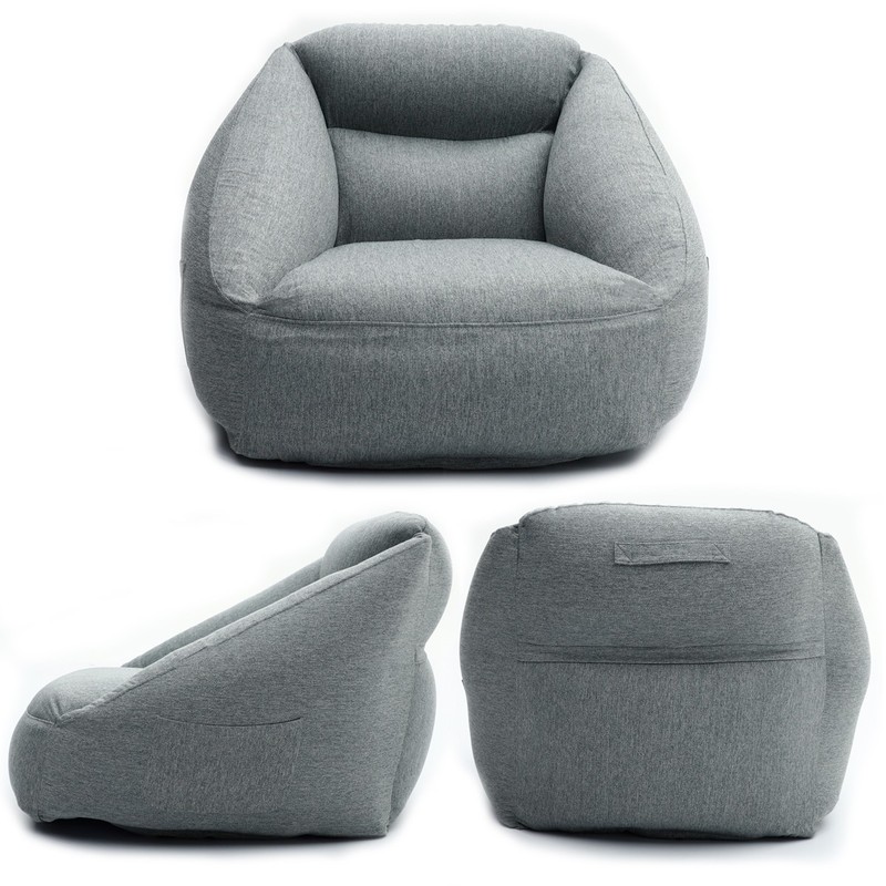 Large size Inflatable Lazy Sofa Bean Bag Chair Ergonomic Support - Home Camping gallery