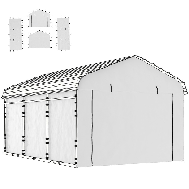 Carport Replacement Sidewall Panel Set of 4 for 12' x 20' Carports gallery