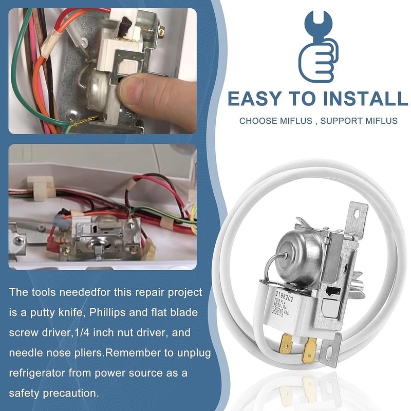 2198202 Refrigerator Cold Control Thermostat Replacement for Whirlpool & Kenmore gallery