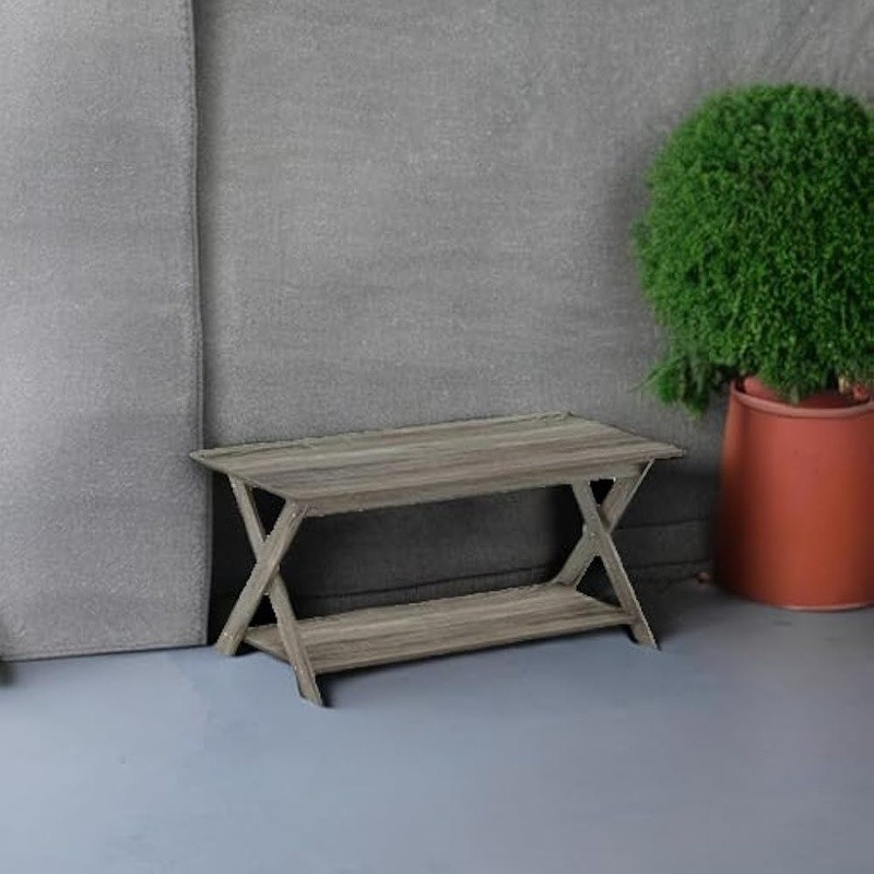 Stylish Engineered Wood Coffee Table W/ Storage Display Space Easy Assembly New gallery