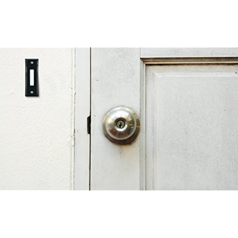 Heath Zenith SL-664-02 Wired Push Button, Black Finish with White Center Button gallery
