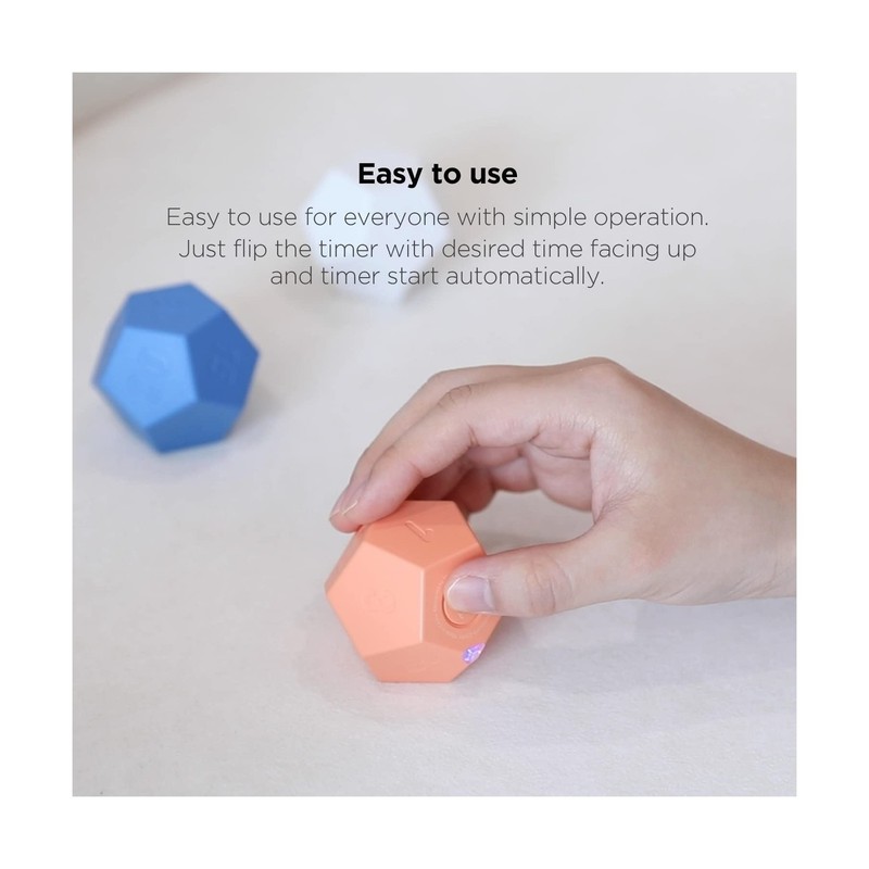 mooas Dodecagon Time Ball Rechargeable Mini Timer (White), 11 preset time, De... gallery