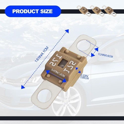 3PCS 175A High Current Fuse for Cars, Trucks, Buses, Caravans, Moto Size: 175A gallery