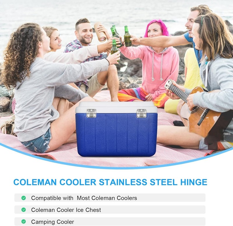 2PC/SET Replacement Coleman Cooler Hinges For Cooler Stainless Steel Hinge Parts gallery
