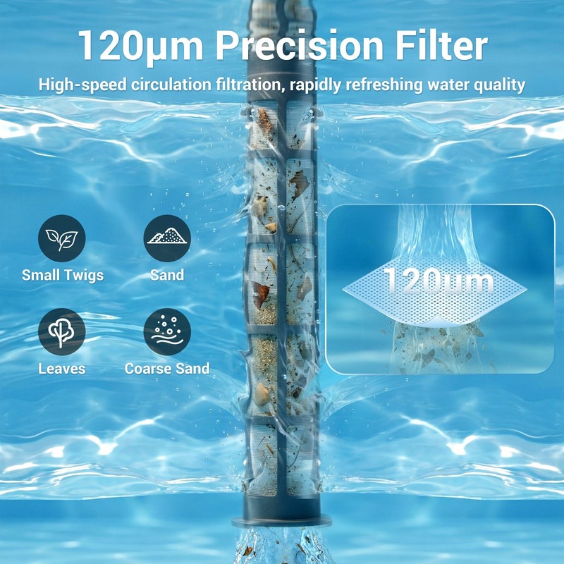 Rechargeable Cordless Pool Vacuum Handheld Underwater Cleaner with Pole Green gallery