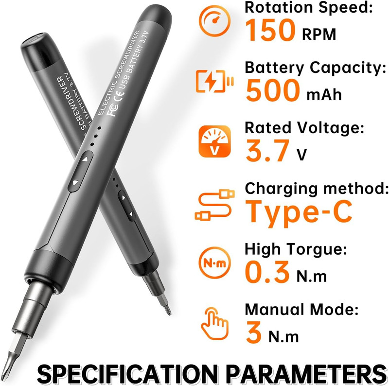 Electric Screwdriver, Precision Screwdriver Set, 88-In-1 Magnetic Bits, Magnetic gallery