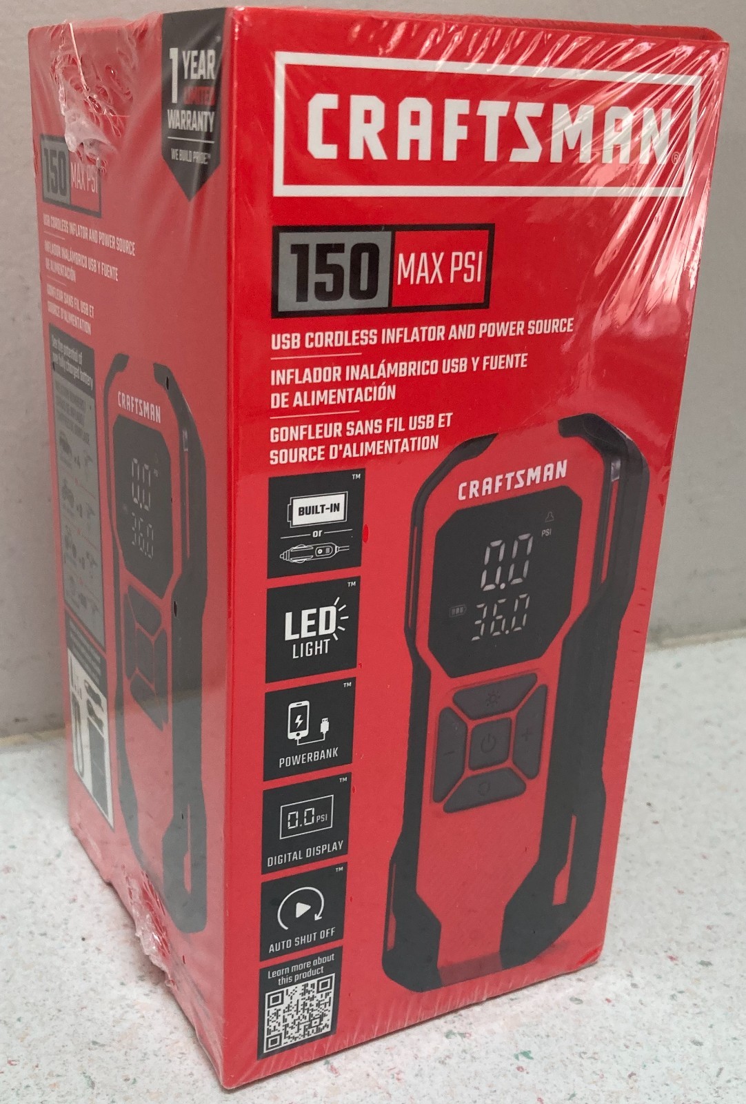 Craftsmen 12V USB Cordless Inflator and Power Source CMXPTXA1201 gallery