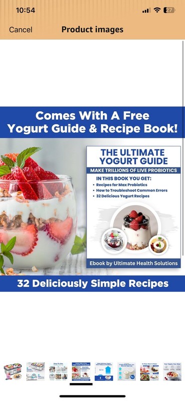 Ultimate Probiotic 8 Jars Yogurt Maker with Adjustable Temperature &Time Control gallery