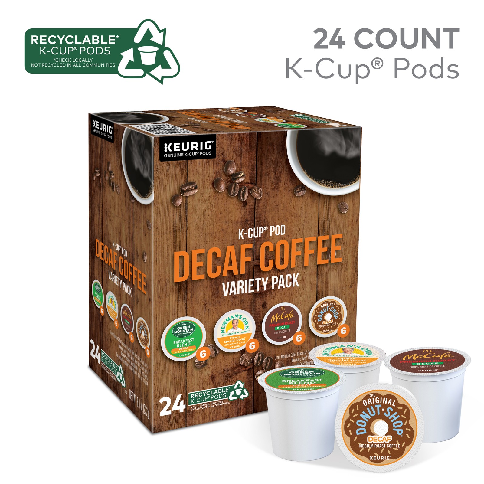 Keurig Decaf Coffee Variety Pack, Keurig K-Cup Pods, 96 Count gallery