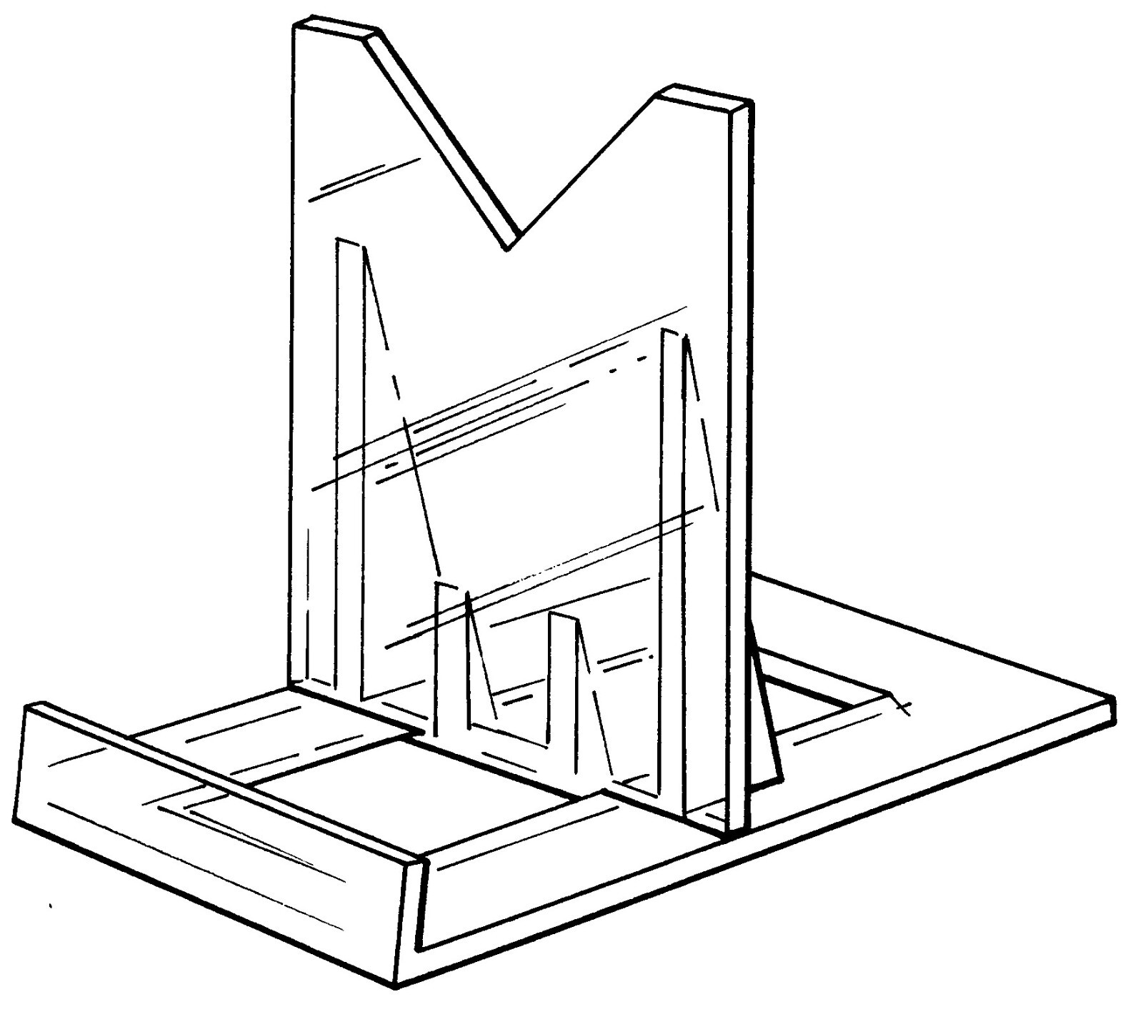 2 piece Acrylic Sliding-Back Adjustable Easel 2"H x 1.5"W x 2.625"D (12 Pack) gallery