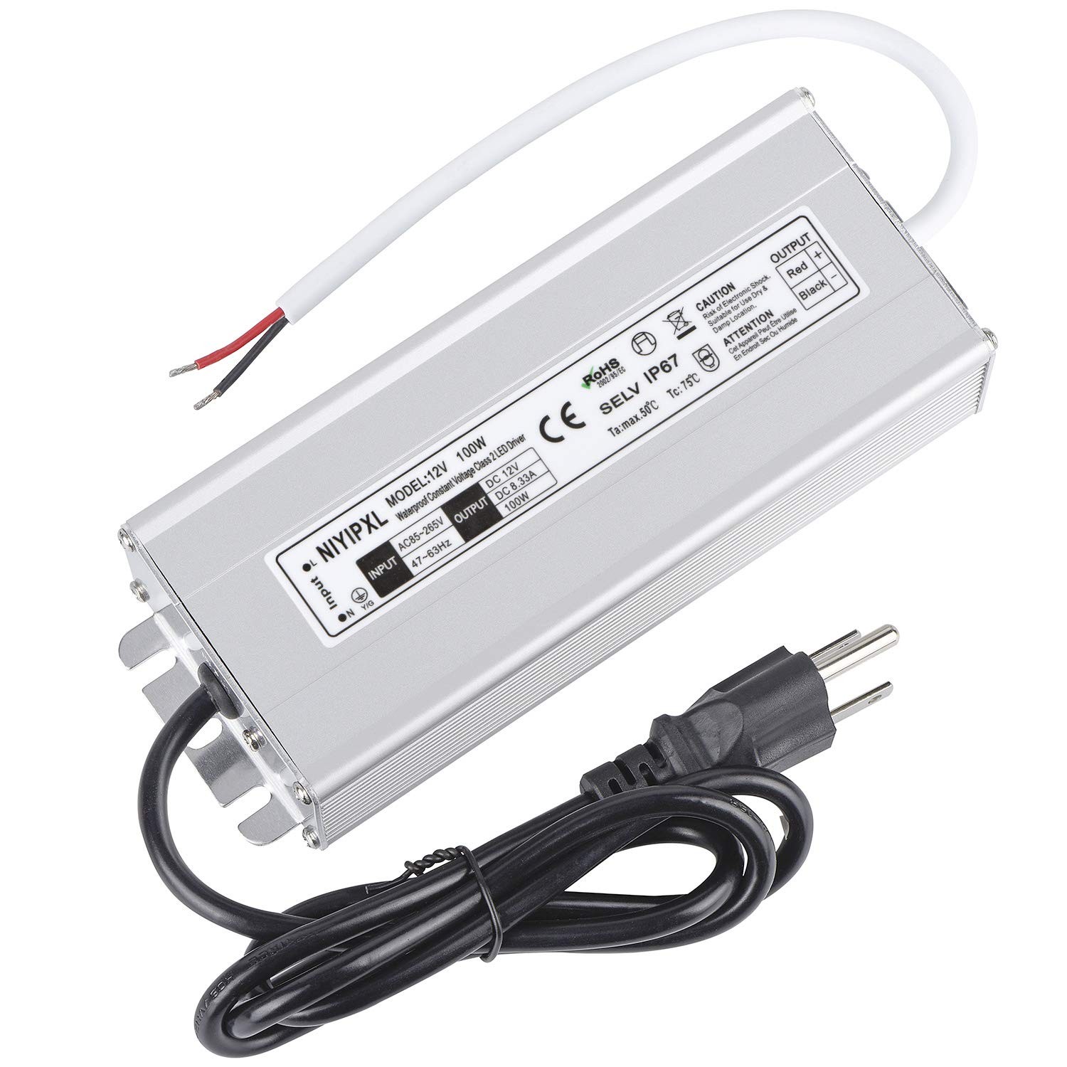 Led Driver 100 Watts Waterproof Ip67 Power Supply Transformer Adapter 85v265v Ac gallery