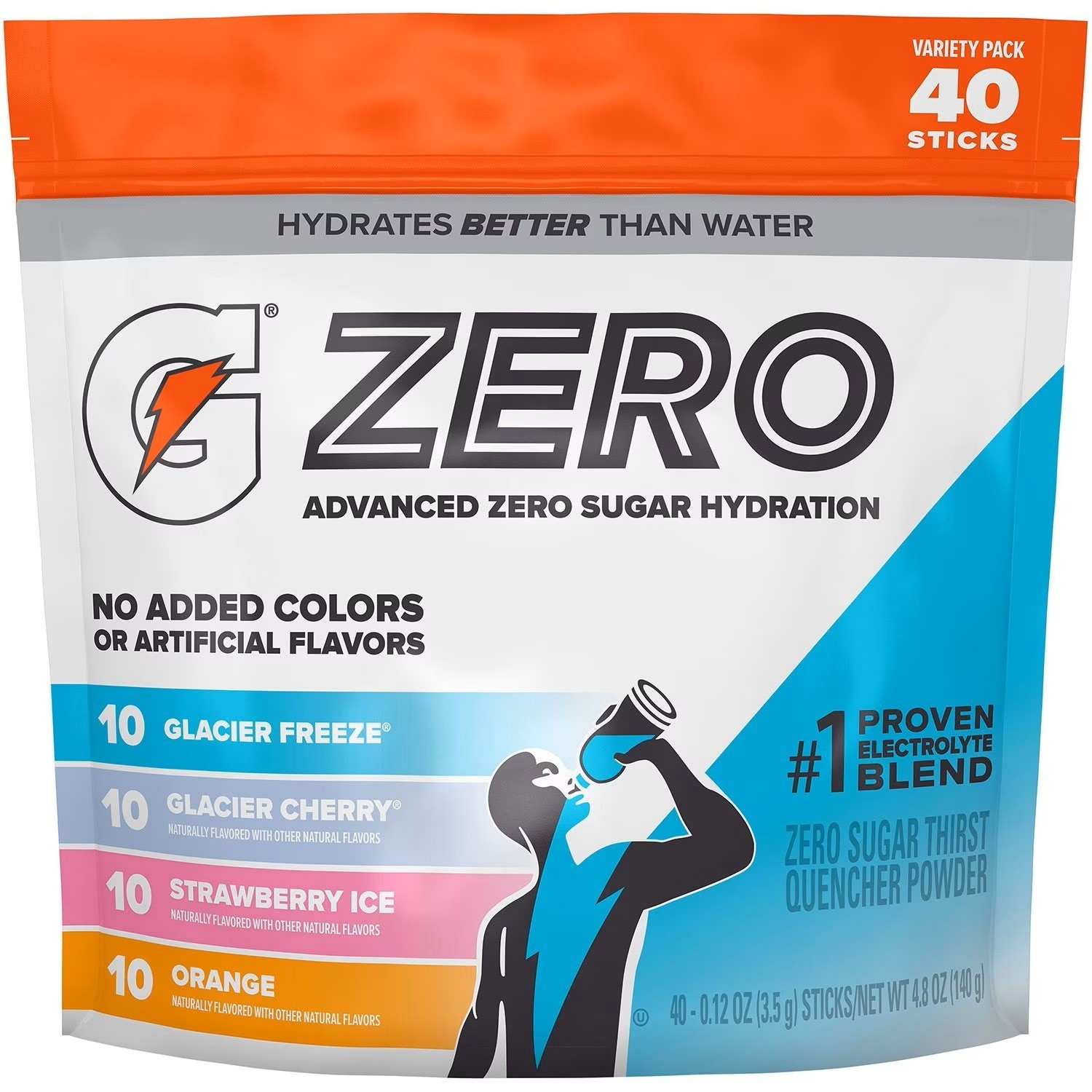 Gatorade G Zero Powder Variety Pack (40pk) Great Price gallery
