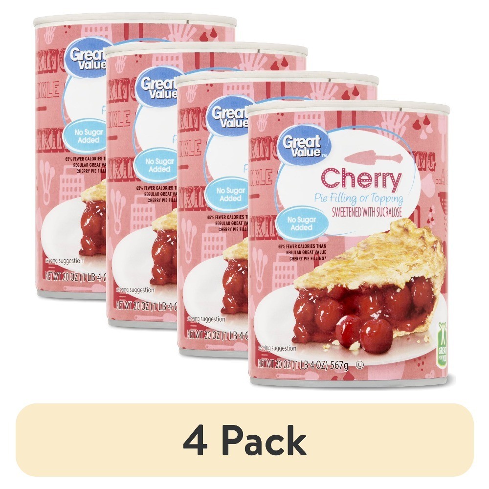 (4 pack) No Sugar Added Cherry Pie Filling or , 20 oz gallery