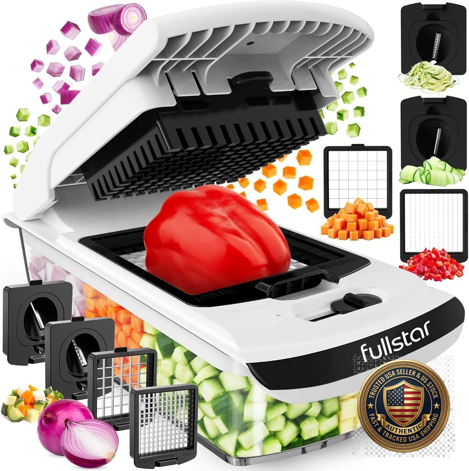 Vegetable Chopper Spiralizer Food Slicer Kitchen Gadget with Container gallery