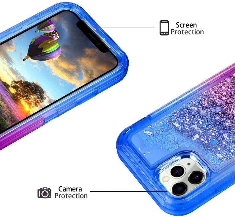 For iPhone 13 Pro Max 13 Mini 13 Shockproof Liquid Glitter Bling Heavy Duty Case gallery
