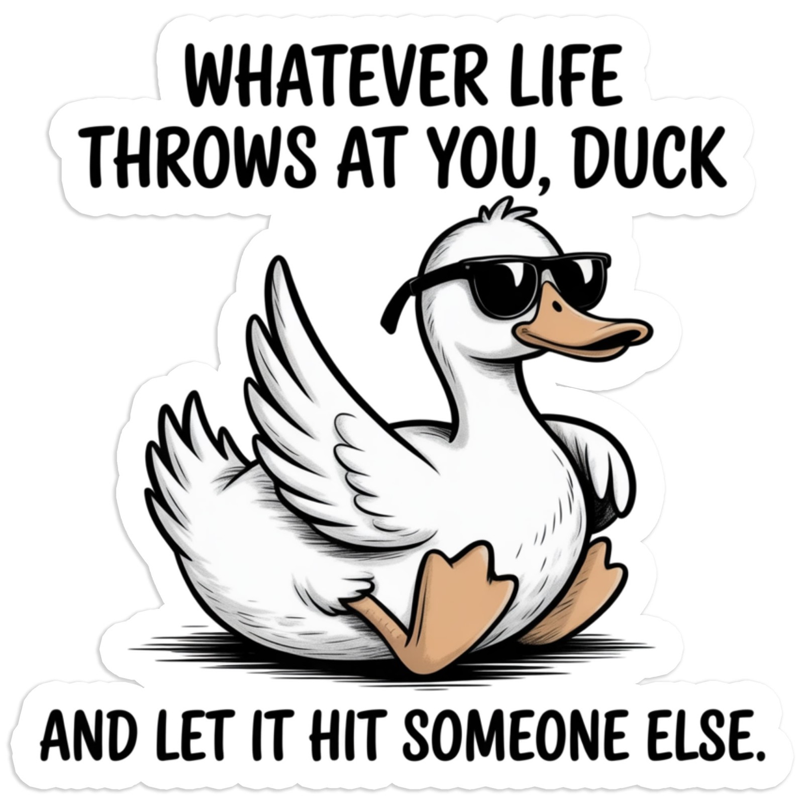 Whatever Life Throws At You Duck - Vinyl Decal Sticker - #1821 gallery