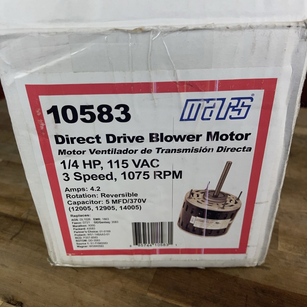 Mars - Three Speed Direct Drive Blower Motor - 1/3 HP - 115 Volt