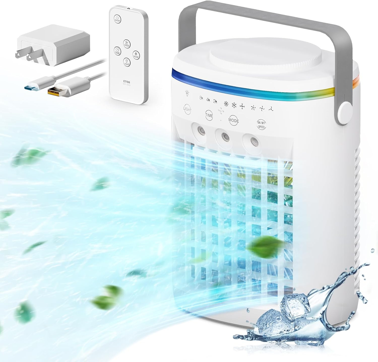 Portable Air Conditioner 3-Speed Evaporative Air Cooler Fan w/ Timer Remote Tank gallery