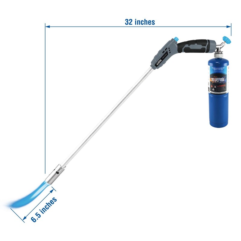 BLUEFIRE 32" Long Propane Weed Torch Burner Trigger Start Self Ignition gallery