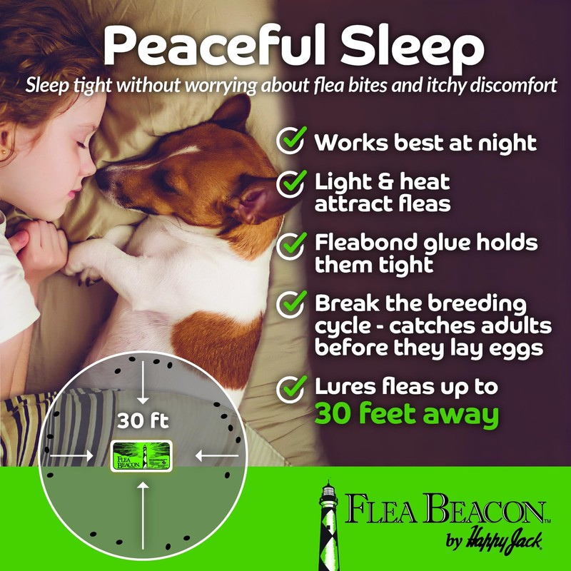 Happy Jack Flea Beacon Kill Fleas in House, Attracts, Traps 1 Pack, White gallery