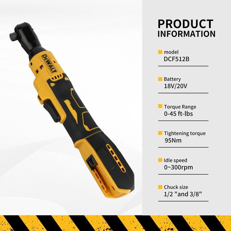 Dewalt DCF512/DCF513 Brushless Ratchet Right Angle Wrench LED Cordless Driver gallery