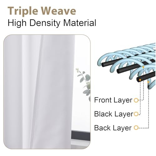 White Valance for Windows - Solid Light 60"W x 14"L (Pack of 1) Pure White gallery