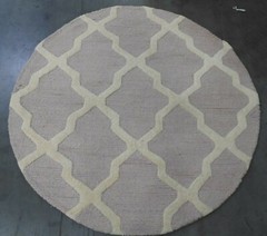 LIGHT PINK/ IVORY 4′ X 4′ Round Stained Rug, Reduced Price 1172609041 CAM121M-4R
