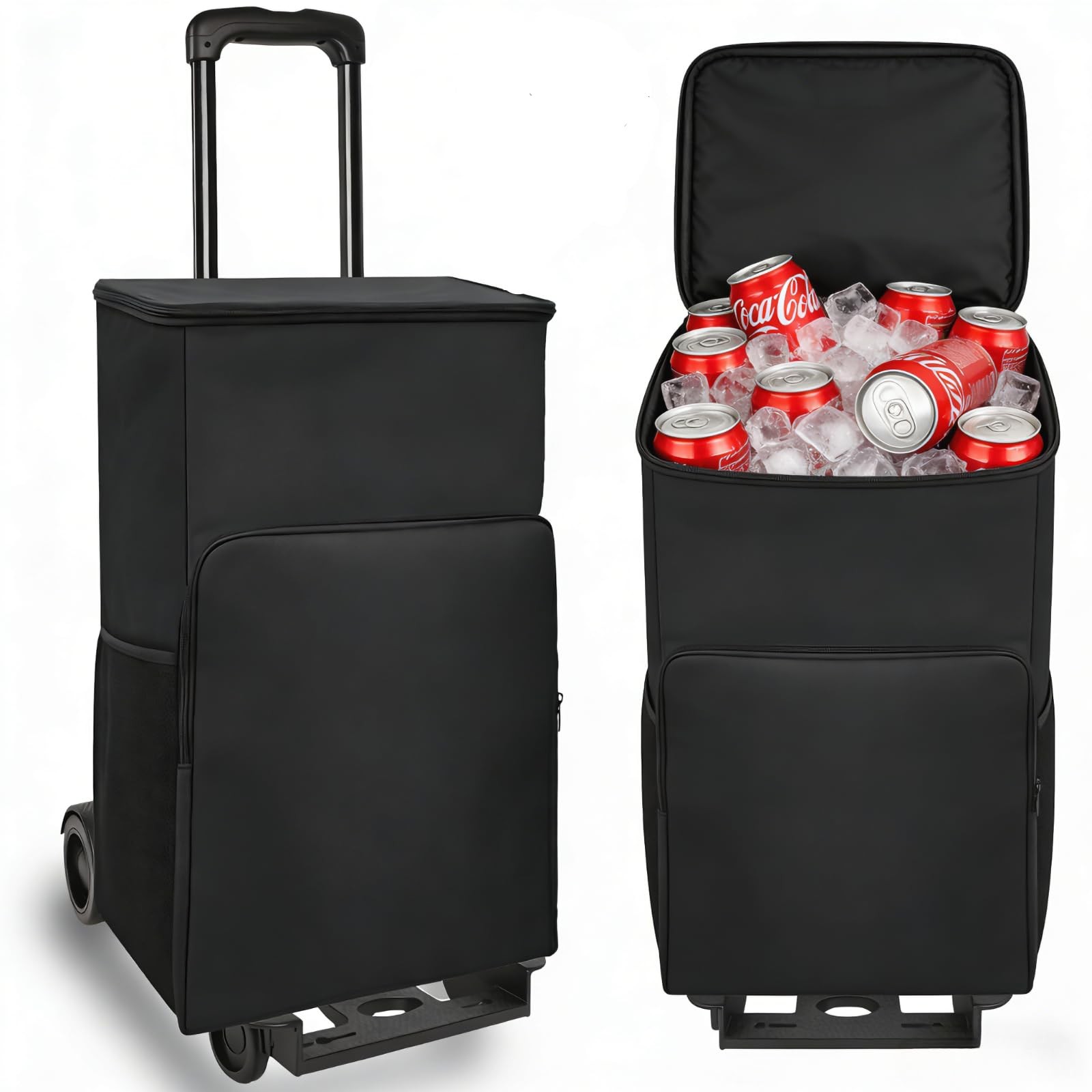 114-63L Cooler on Wheels with Handle, Insulated Leakproof Soft Cooler Carry B... gallery