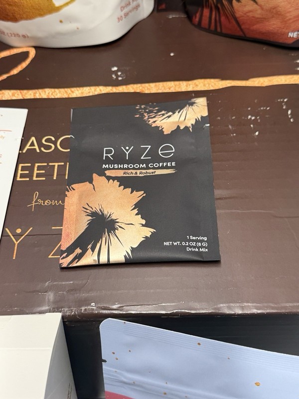 RYZE Coffee Ritual Set Kit Bundle Mushroom Creamers Latte Gummies Wood Canister gallery
