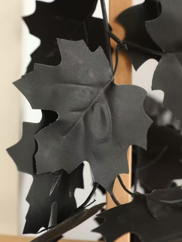 Halloween Artificial Maple Leaf Lifelike For Decorating Home/wall Black gallery