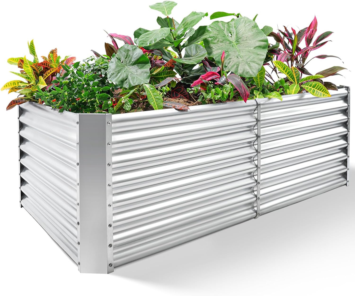 6×3×2 Ft Galvanized Metal Raised Garden Bed, 2FT Deep Root Elevated Planter Box gallery