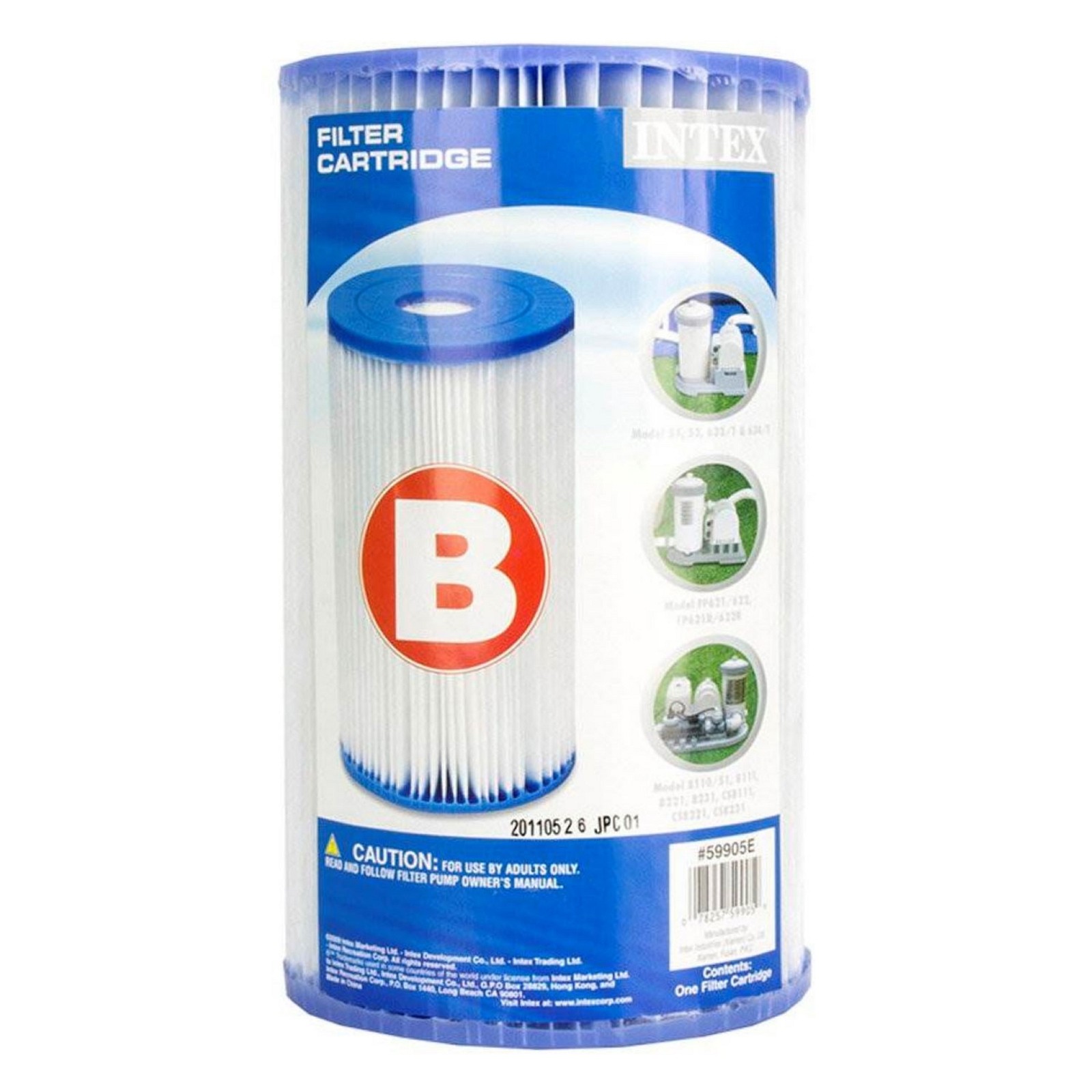 Intex 29005E Swimming Pool Type B Replacement Filter Pump Cartridge (6 Pack) gallery