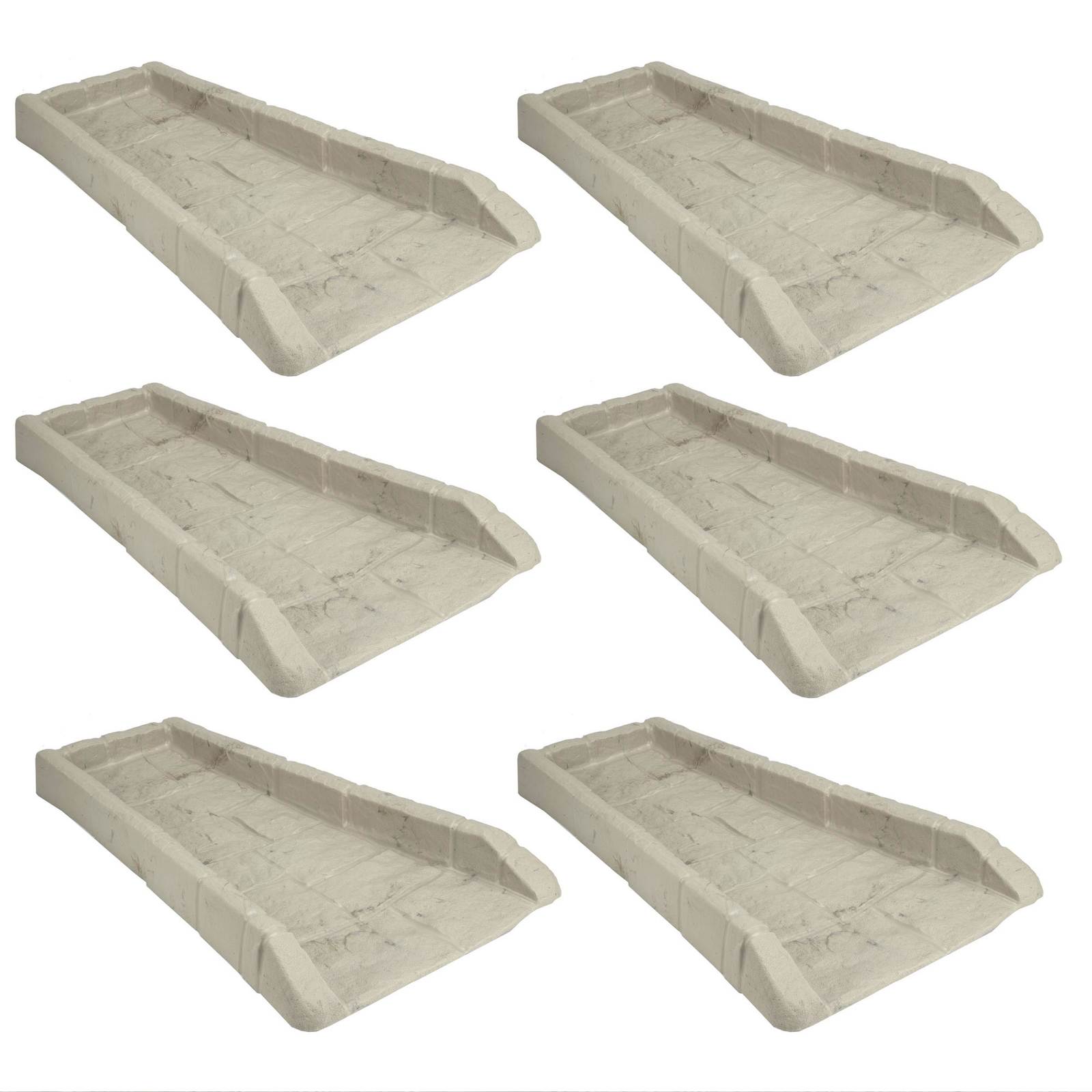 Suncast Decorative Rain Gutter Downspout Splash Block, Light Taupe (6 Pack) gallery