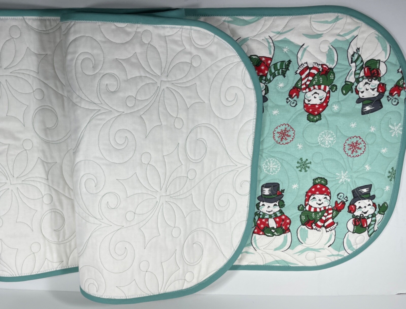 Moda Christmas Table Runner Classic Retro Holiday Snowy Snowman 16 X 54 in. gallery