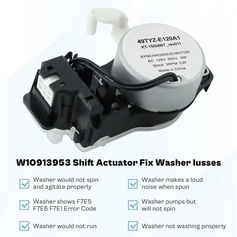 W10913953 49tyz-e120a1 Shift Actuator fit for Whirlpool Maytag Centennial Bravos gallery