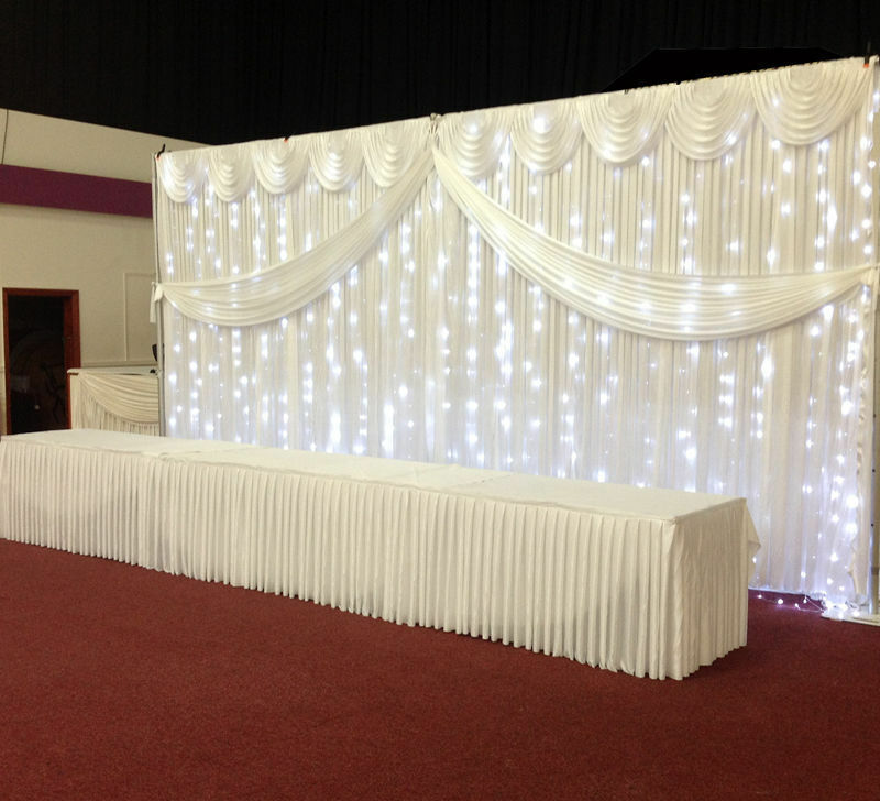 ADJUSTABLE QUICK BACKDROP KIT 10 FT TALL x 10FT-50FT WIDE PIPE WITHOUT DRAPE gallery