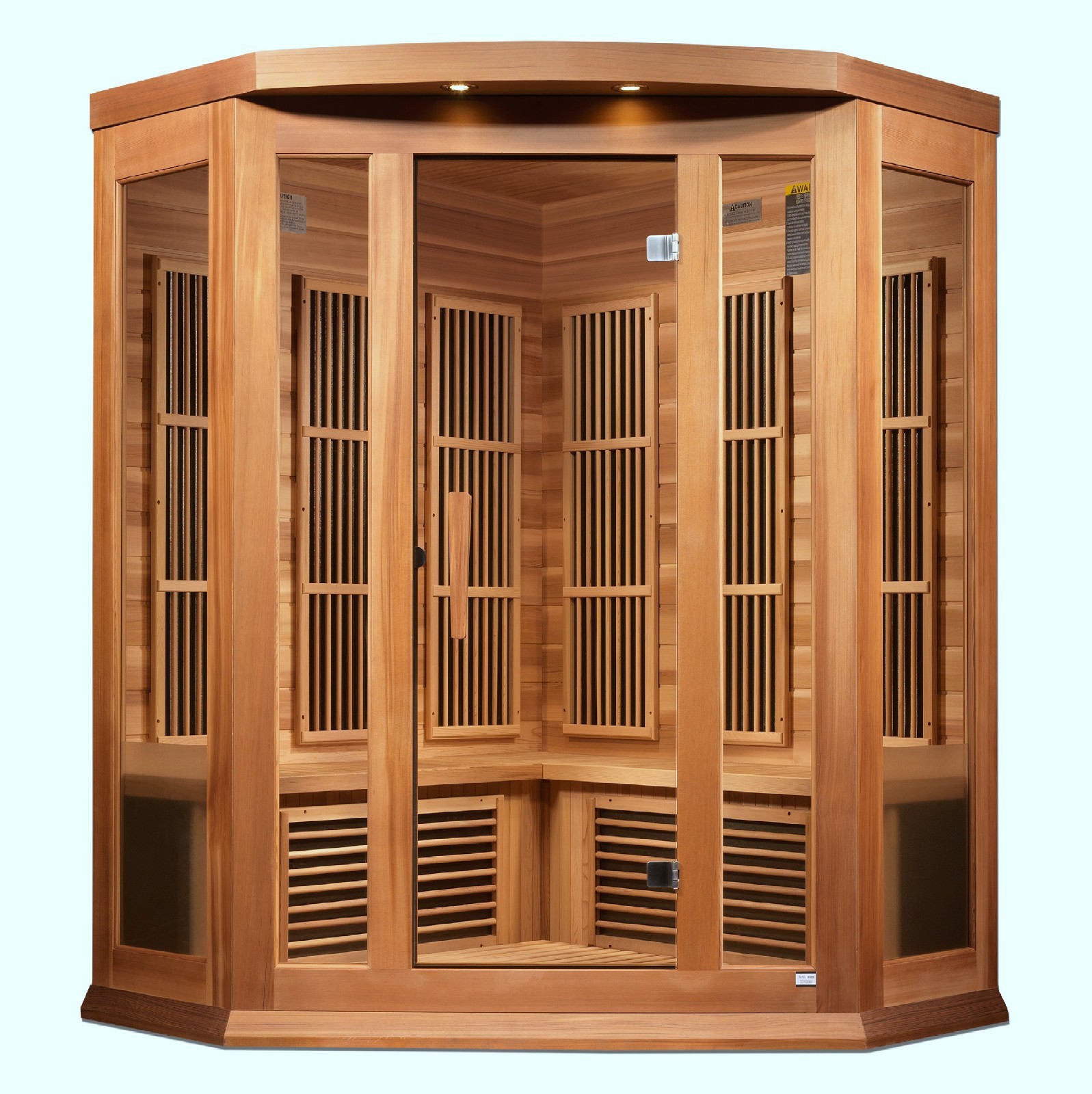 Maxxus "Avignon" 3 Person Corner Near Zero EMF FAR IR Sauna (MX-K356-01-ZF CED) gallery