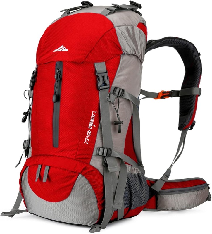 50 Liter Hiking Daypack - Waterproof Backpack with Multiple Pockets & Rain Cover 3