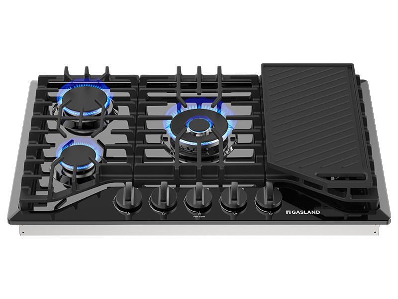 30 In. Gas Cooktop with Griddle 5 Burners Gas Stovetop 120V NG/LPG CSA Certified gallery
