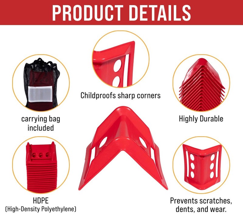 40Pc Red 4"x6" Flatbed Edge Protectors w/ Carrying Case Strap Corner Protectors gallery